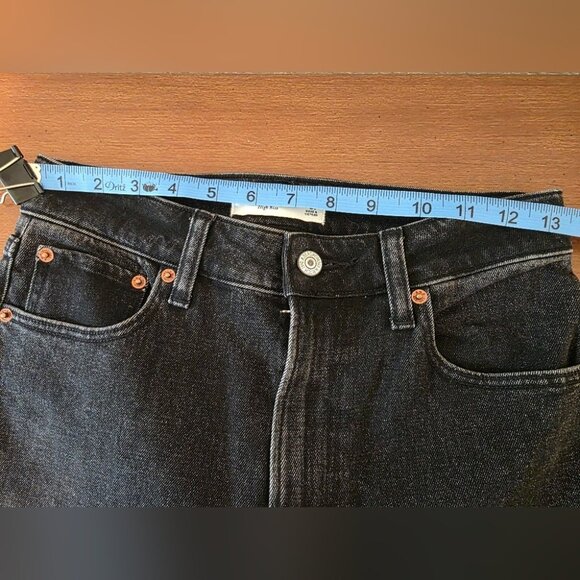 Abercrombie & Fitch Curve Love Skinny High Rise Jeans 25/0 Short Black Denim NWT - Picture 4 of 7